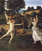 GHERARDO DI GIOVANNI The Combat of Love and Chastity oil painting